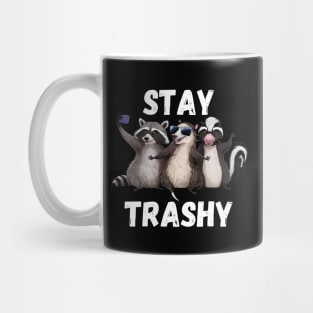 Stay Trashy Funny Raccoon, Opossum, Skunk Mug